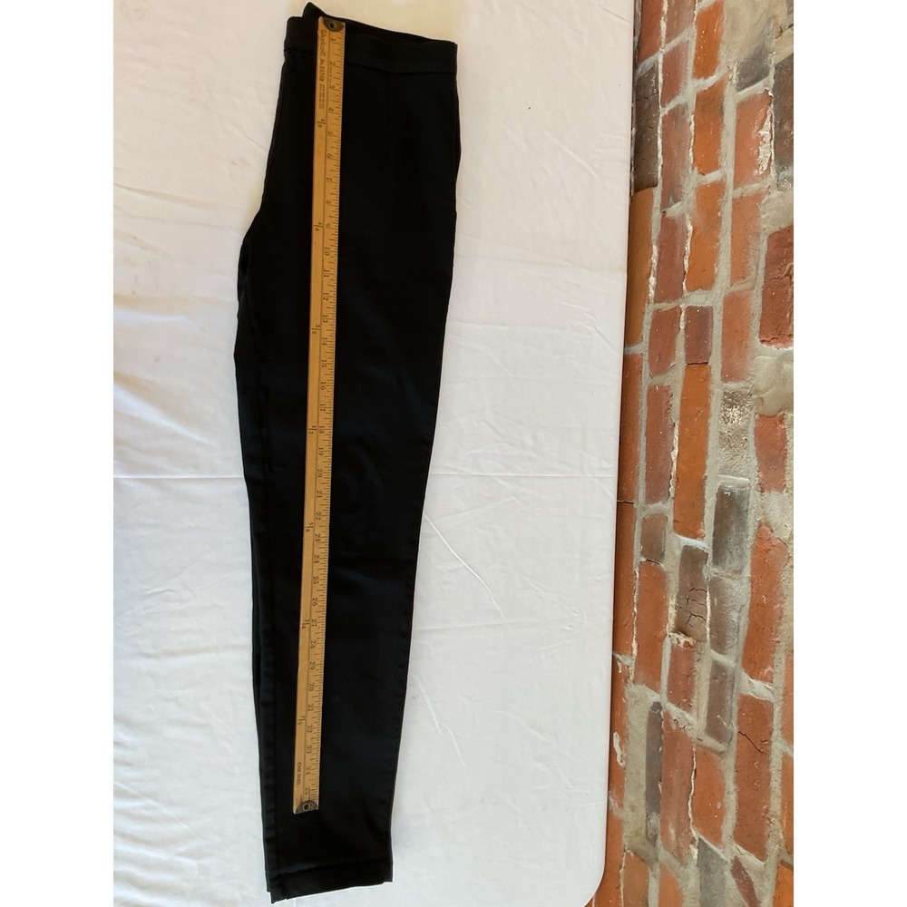 Masai Black Dress Casual Pants Womens Size L Zipper Dow Stretchy Waist - Picture 11 of 11